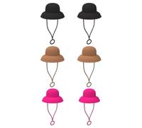 Topper per cannuccia in silicone a forma di cappello, confezione da 6 coperture a prova di perdite, riutilizzabili, tappi di paglia colorati, ideali per l'uso quotidiano, viaggi, feste, viaggi su