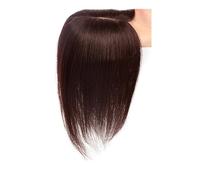 Topper per capelli con base in seta a clip, da donna, per diradare i capelli, aggiunge volume (marrone, 25,4 cm x 12 cm)