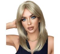 Topper per capelli Parrucca for capelli medio lunghi con clavicola divisa lateralmente, parrucca a testa piena da donna naturale