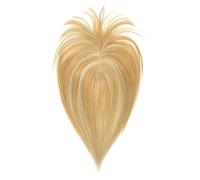 Topper per capelli umani biondi da donna con frangia clip in cuoio capelluto naturale per volume e copertura