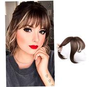 Topper per capelli umani Clip in Topper per corona Capelli per donne Parrucchino dritto Parte Parrucche Parrucchino per lieve perdita di volume Copertura Grigio (Marrone Chiaro, 25 cm)