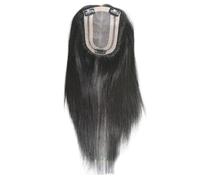 Topper per capelli umani da donna, con base singola annodata a mano, parte centrale volumizzante, copertura naturale, per un look più pieno