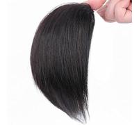Topper per capelli umani invisibili neri per le donne Clip senza cuciture nell'estensione dei capelli Pezzo di capelli corto con frangia finta fodera dei capelli delle parrucche e accessori