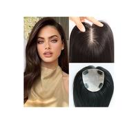 Topper per capelli umani per donne, Parrucche artificiali da donna senza frangia, pezzo di capelli 12x14 CM, aumentano il volume dei(30cm)