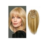 Topper per capelli umani per donne, Top for capelli da donna 10" con frangia, top for coperto grande 13×12 cm, base in pizzo