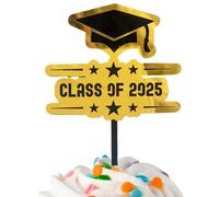 Topper per cupcake Class of 2025 - Plettri per cupcake in acrilico - nero e oro stabile Happy Celebrations, casa, classe, scuola, università, asilo