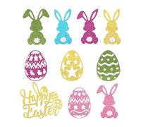 Topper per cupcake - Decorazioni per uova di coniglietto pasquale | Scelte per cupcake di compleanno, per tavoli da dessert primaverili, riunioni di famiglia, celebrazioni festive, docce nuziali, even