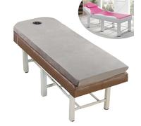 Topper per letto spesso 7,9 cm, in memory foam, con copertura lavabile, tappetino per spa grigio con fori traspiranti, ideale per tavoli, 70 x 180 cm, accessori comfort e supporto