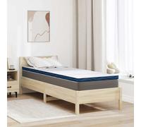 vidaXL Topper per Materasso Bianco 70 x 200 cm Tessuto Jacquard, Strato di Comfort per la Camera, Topper in Memory Foam, Superficie Morbida, Accessorio per Il Letto