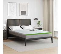 Topper per materasso Bianco e Verde 160 x 200 cm