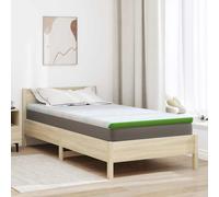 Topper per materasso Bianco e Verde 90 x 200 cm