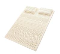 Topper per materasso in lattice di alta qualità con copertura in cotone, per mal di schiena, con rivestimento rimovibile e lavabile in viscosa di bambù con cerniera, 5 cm, 100 x 190 cm