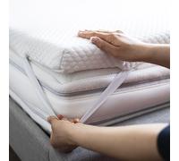 Topper per materasso una piazza e mezza 120x190 cm, memory foam, LeFlaf