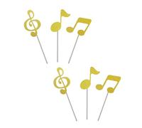 Topper per torta a forma di ottava nota per gli amanti della musica, per eventi di compleanno, carta riciclabile, accessorio per cupcake, decorazione per torte