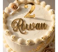 Topper Per Torta Acrilico Personalizzato Con Nome E Numero 3mm
