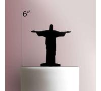 Topper per torta con Cristo Redentore, larghezza 15,2 cm, colore: rosa