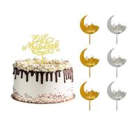 Topper per torta con Eid Mubarak, topper per torta musulmana del Ramadan, decorazioni per torte islamiche, regali e forniture per feste islamiche, celebrazioni per feste Eid, topper Mubarak per eventi