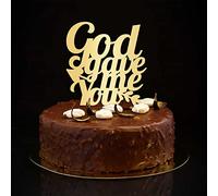 Topper per torta con sagoma di Mr & Mrs con sagoma di God Gave Me You, decorazione per torta personalizzata con sagoma di sposa e sposo, per fidanzamento, futura sposa, regalo di fidanzamento per