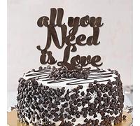 Topper per torta con scritta in inglese "All You Need Is Love Bride And Groom", con scritta in inglese "Mr and Mrs", romantica personalizzata, per fidanzamento e matrimonio, decorazione per torte in