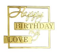 Topper per torta con scritta in inglese "Happy Birthday My Love", decorazione per torte con scritta "My Love", decorazione per feste