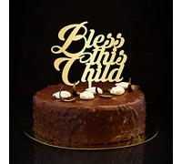 Topper per torta con scritta in lingua inglese "God Bless", con scritta "Mr and Mrs", con sagoma dorata, per matrimonio, anniversario, feste, regali per lui/lei, 15,2 cm