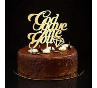 Topper per torta con scritta in lingua inglese "God Gave Me You" Mr and Mrs Wedding Cake Toppers Silhouette personalizzato Country Bride & Groom cake topper per fidanzamento sposa to be decorazione