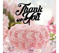 Topper per torta con scritta "Thank You" in acrilico nero con scritta "Mr and Mrs", per matrimonio, fidanzamento, matrimonio, fidanzamento, matrimonio, fidanzamento, addio al nubilato