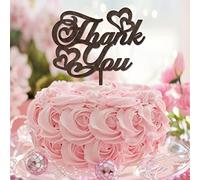 Topper per torta con scritta "Thank You Mr & Mrs" in legno marrone, personalizzabili, romantici, per sposi e fidanzamenti, decorazioni per torte nuziali, regali per lui/lei