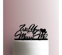 Topper per torta con scritta "Will You Marry Me Proposal", in acrilico, larghezza 15,2 cm, colore: rosso