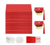 Topper Per Torta Cupcake A Tema Laurea - 50 Pezzi Ornamenti In Carta,Mini Cappello di Laurea Decorazioni Cupcake - Adolescenti Ragazzi Ragazze Compagni Di Classe Studenti Universitari Scuola Casa Aula