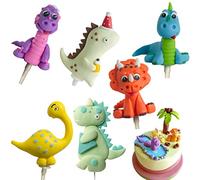 Topper Per Torta Di Compleanno Con Dinosauro 6 Pezzi Decorazione Di Compleanno Per Bambini Decorazione Della Torta Della Festa Di Compleanno Decorazione Per Feste a Tema Dinosauri