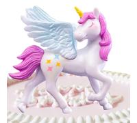 Topper per torta di compleanno, decorazione per cupcake con ali di paesaggio, unicorni
