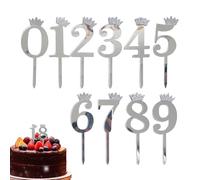 Topper per torta di compleanno, decorazione per cupcake in acrilico, con numeri, per laurea, matrimonio, riunione di famiglia, pensionamento, ragazzi, ragazze, uomini, donne