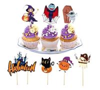 Topper per Torta di Halloween 7 Pezzi Decorazioni per Dolci, Stuzzicadenti | Topper Halloween Per Feste Ragazze Amiche Cocktail Compleanno Natale Giorno Del Ringraziamento