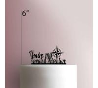 Topper per torta in acrilico, con scritta "You?re My Greatest Adventure", larghezza 17,8 cm, colore: rosso