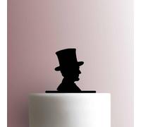 Topper per torta in acrilico, motivo: Abraham Lincoln Head, larghezza 20,3 cm, colore: rosa