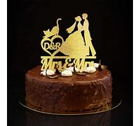 Topper per torta lesbica con scritta in inglese "Mrs And Mrs Lesbian Lesbian Lesbian Two Brides Country Cake Topper Lesbiche LGBTQ Wedding Anniversary Party Decorations Personalizza Lesbiche Coppia