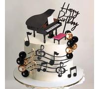 topper per torta musicale topper per torta chitarra decorazioni per torta | topper per torta musicale topper per torta chitarra decorazioni per torta con palline di note musicali per festa