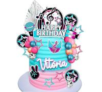 topper per torta musicale topper per torta chitarra decorazioni per torte con palline di note musicali per la festa di compleanno del musicista festa a tema rock