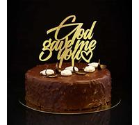 Topper per torta nuziale con scritta in inglese "God Gave Me You" Mr And Mrs, decorazione rustica personalizzata per torta nuziale e sposo, decorazione per feste nuziali, regali di nozze per coppie