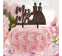Topper per torta nuziale lesbica personalizzato cognome data est paese 2 spose topper per torta nuziale silhouette due donne bomboniere per feste di nozze donne regali di matrimonio in legno