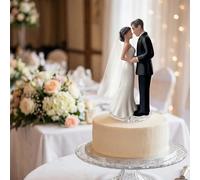 Topper per torta nuziale, Topper per torta nuziale Sposa e sposo - Figurina tradizionale di coppia romantica per torte, Resina (4, 33 pollici), per sposa e sposo