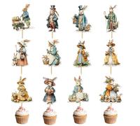 Topper per torta pasquale, inserti con animali, decorazione per torta pasquale, per feste di primavera, compleanni, fai da te, pasticceria, celebrazioni primaverili