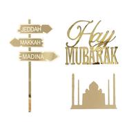 Topper per torta per festival, effetto decorativo luminoso, 3 pezzi, eleganti lettere festive, decorazione per torta di compleanno, riutilizzabile, per adulti, amanti, familiari, amici