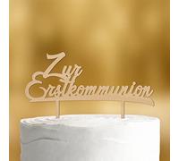 Topper per torta per la prima comunione [scritta] - legno 4 mm - decorazione per torta comunione ragazza decorazione comunione ragazzo festa decorazione per torta ragazza ragazza decorazione ragazza