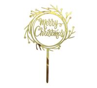 Topper per torta per Natale, e sicuro, in acrilico, con scritta "Merry Merry Christmas", set di topper per dolci glitterati per feste, decorazioni per torte
