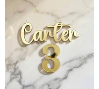 Topper Per Torta Personalizzato NOME Numero In Acrilico 3mm