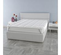 TOPPER plus TRAPUNTATO CON ELASTICI, Bianco, Matrimoniale 160X195 Cm