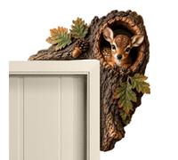 Topper Porta Legno Animale Foresta Cavo Albero Decor Rustico 15cm | Charme Foresta Rustica, Grano Legno Naturale, Montaggio Facile Cornice, Ingresso Salotto, Camera Asilo, Regalo Casa
