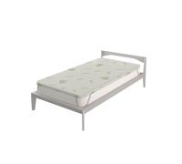 Topper Singolo 80x190 cm Memory Sfoderabile Fodera Aloe con Elastici in Poliestere Bianco